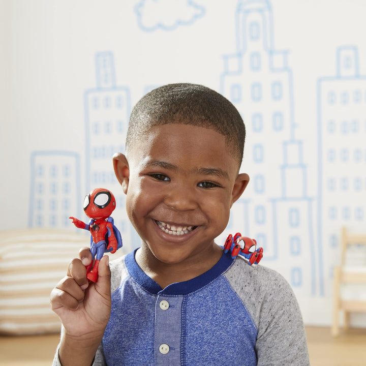 Spidey and His Amazing Friends Marvel Hero Reveal Multipack with Mask-Flip Feature, 4-Inch Action Figure Toys, Kids 3+ ( Exclusive) Heroes Multipack