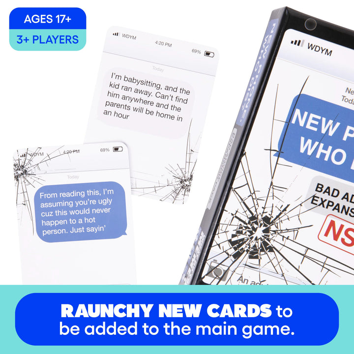 WHAT DO YOU MEME? New Phone, Who Dis? Bad Advice NSFW Expansion Pack – Designed to be Added to The New Phone, Who Dis? Core Game