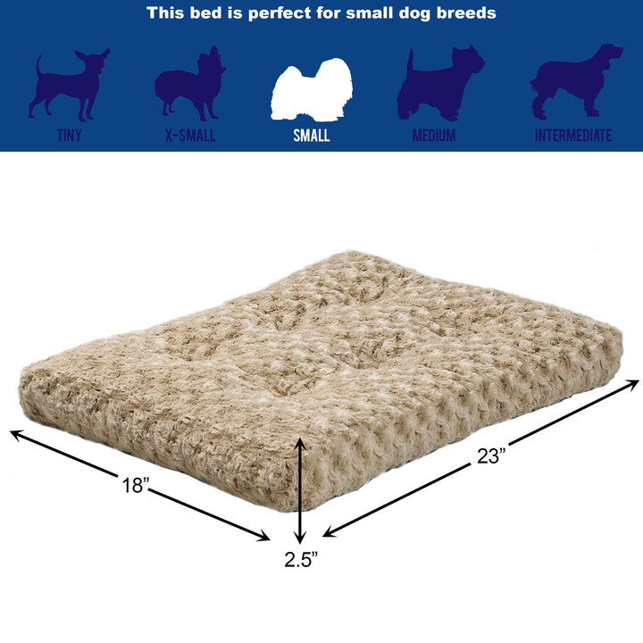 MidWest Homes for Pets Plush Ombr Swirl Dog & Cat Bed | Mocha 23L x 18W x 1.75H -Inches for Small Breeds, 24-Inch, Model:40624-STB