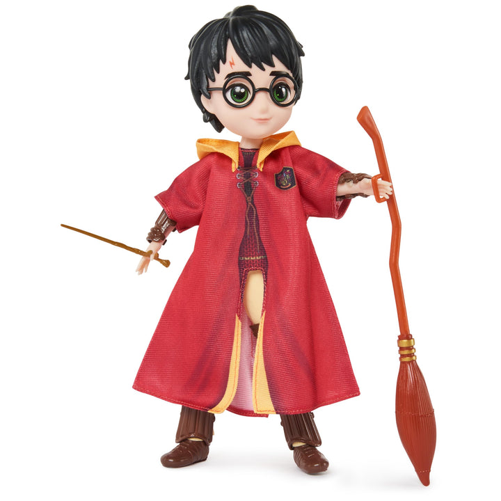 Wizarding World Harry Potter, 8-inch Harry Potter Quidditch Doll Gift Set with Robe and 9 Doll Accessories, 11 Pieces, for Kids