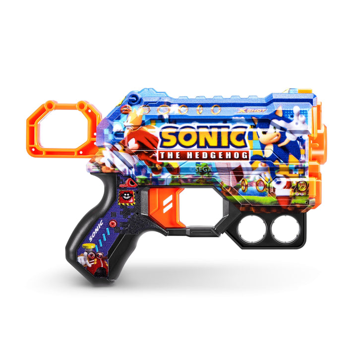 X-Shot Skins Menace - Sonic Mega (2 Pack + 16 Darts) by ZURU, Easy Reload, Air Pocket Dart Technology, Toy Foam Dart Blaster for Kids, Teens, Adults, Frustration Free Packaging