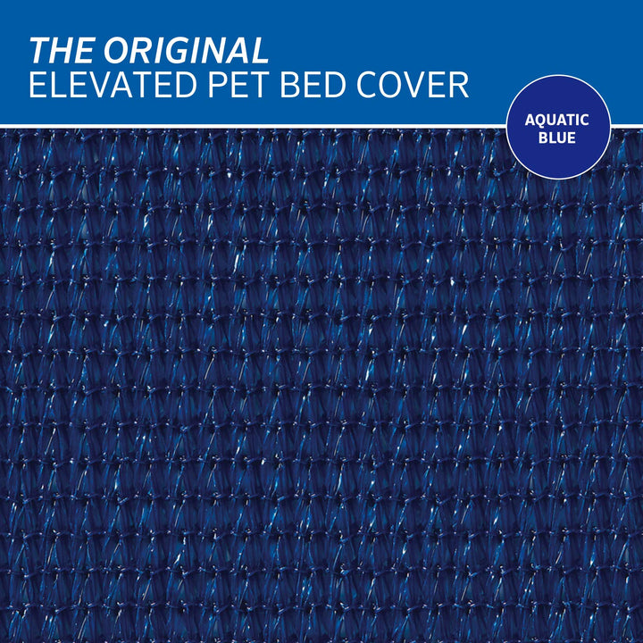 Coolaroo The Original Elevated Pet Bed Replacement Cover, Medium, Aquatic Blue 42.0"L x 25.5"W x 0.3"Th