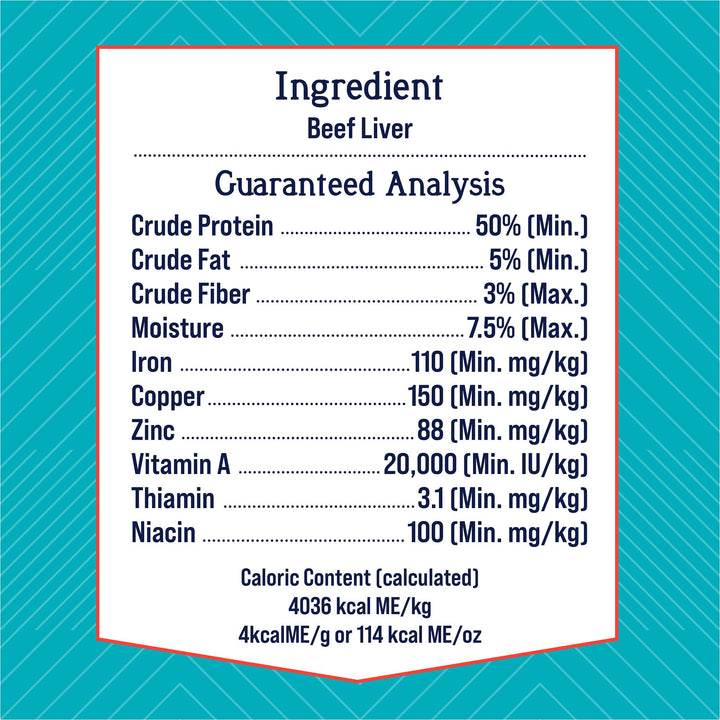 Stewart Freeze Dried Dog Treats, Beef Liver, Grain Free & Gluten Free, 14 Ounce Resealable Tub, Single Ingredient, Made in USA, Dog Training Treats