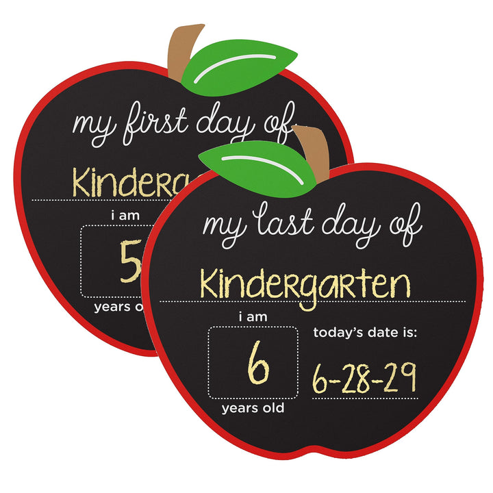 Pearhead First and Last Day of School Reversible Chalkboard, Reusable Photo Sharing Prop with Chalk, Celebrate School Memories and Milestones