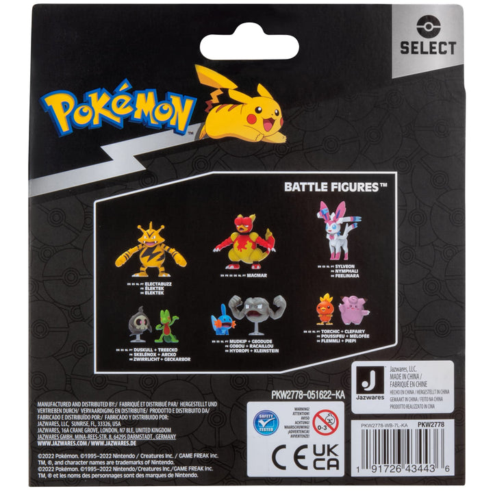 Pokémon Select Evolution 3 Pack - Features 2-Inch Pichu and Pikachu and 3-Inch Raichu Battle Figures Pichu, Pikachu & Raichu