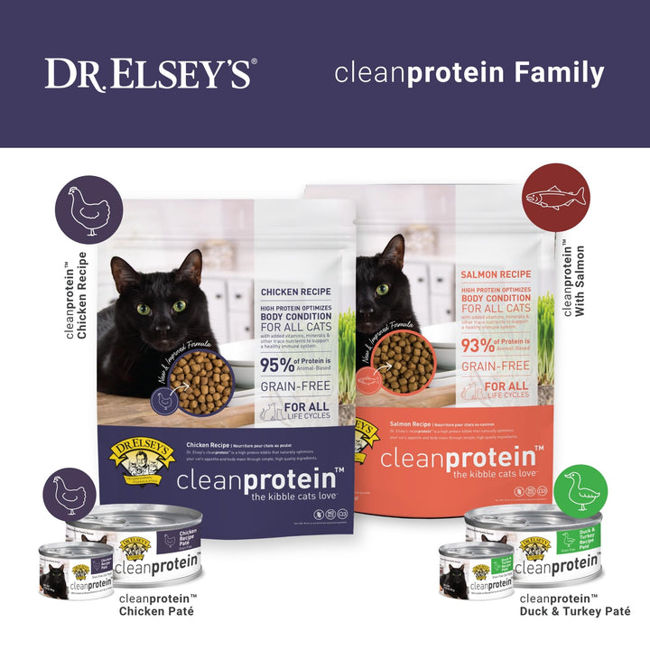 Dr. Elsey's Cleanprotein Salmon Formula Dry Cat Food, 6.6 Lb 6.6 Pound (Pack of 1)