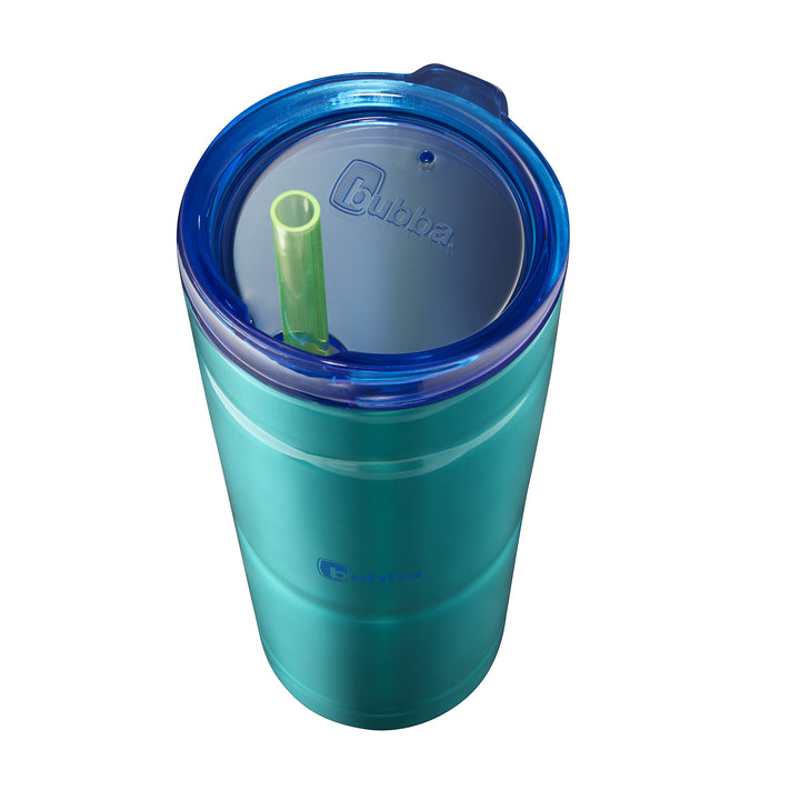 BUBBA BRANDS Envy S Vacuum-Insulated Stainless Steel Tumbler with Lid and Straw, 24oz Reusable Iced Coffee or Water Cup, BPA-Free Travel Tumbler, Island Teal No Bumper