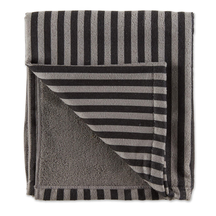 Bone Dry Pet Grooming Towel Collection Absorbent Microfiber X-Large, 41x23.5", Striped Black 41x23.5"