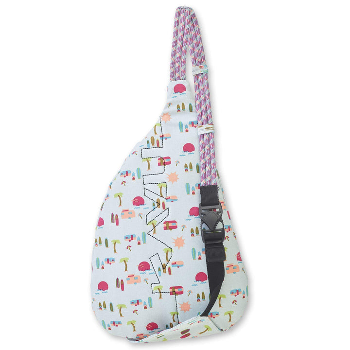 KAVU Mini Rope Bag Cotton Crossbody Sling One Size Beach Tie Dye