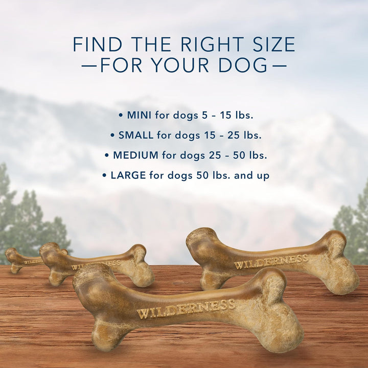 Blue Buffalo Wilderness Trail Treats Wild Bones Large Dental Chews, Grain-Free Dog Bones For Large Dogs Made with Natural Ingredients, 10-oz. Bag 10 Ounce (Pack of 1)