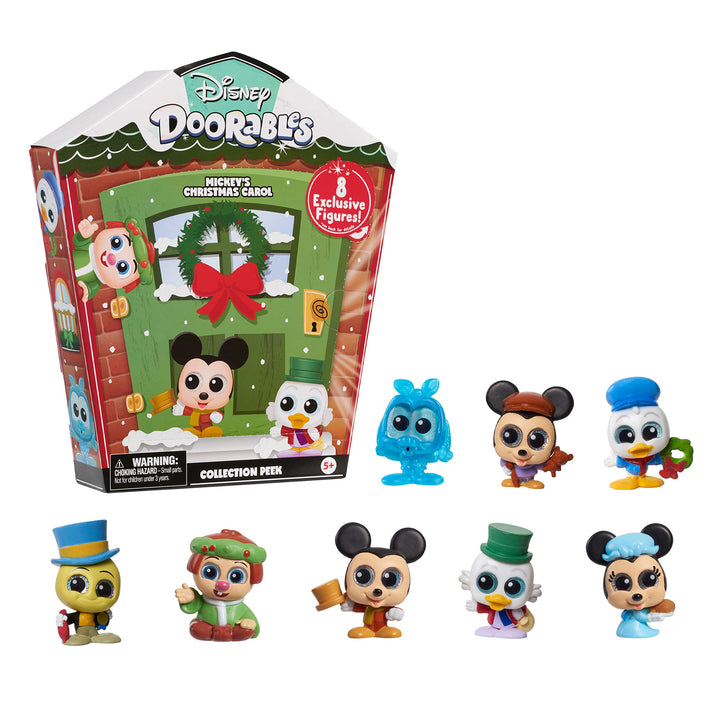 Disney Doorables Mickey’s Christmas Carol Collector Peek, Officially Licensed Kids Toys for Ages 5 Up by Just Play