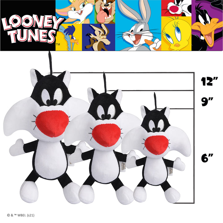 Looney Tunes for Pets Sylvester The Cat Big Head Plush Dog Toy | Officially Licensed Warner Brothers Dog Toy | Large Stuffed Animal for Dogs, 12 Inches Sylvester Plush 12 Inch