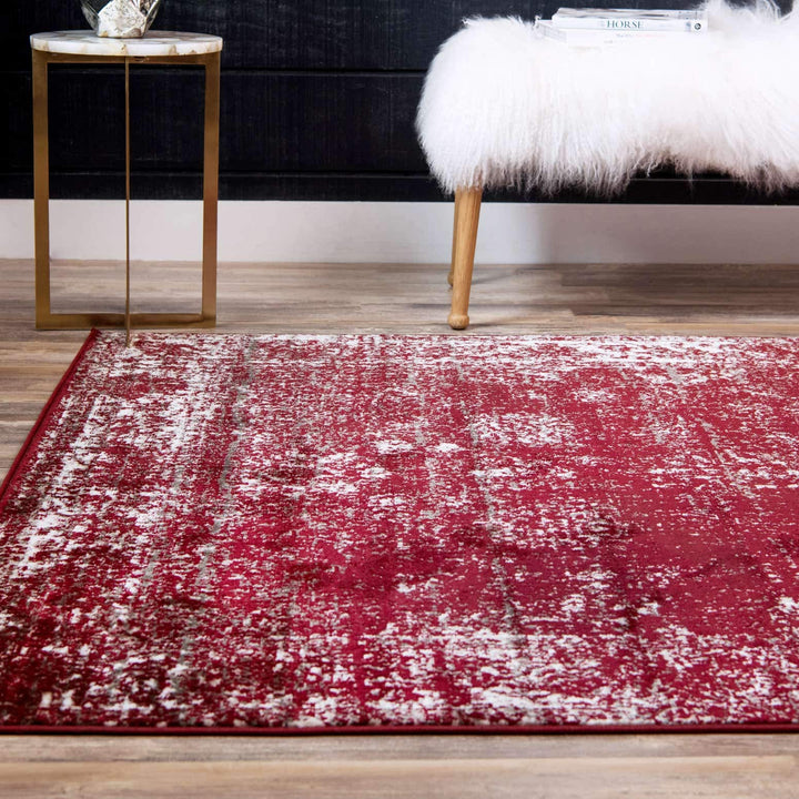 Unique Loom Sofia Collection Area Rug - Casino (2' 2" x 3' 1" Rectangle, Burgundy/ Gray)