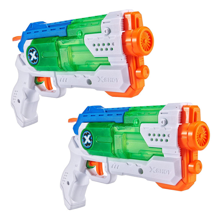 X-Shot Water Warfare Micro Fast-Fill Water Blaster (2 Pack) by ZURU with Struggle Free Packaging, Summer Watergun, XShot Water Toys, 2 Blasters Total, Fills with Water in just 1 Second! (2 Pack)