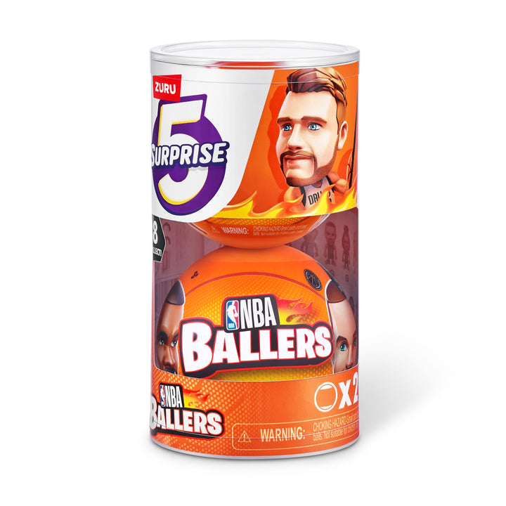 5 Surprise NBA Ballers Series 1 (2 Pack) Toy Mystery Capsule Figurine by ZURU for Kids, Teens, Adults- Players Like Luka Dončić, LaMelo Ball, Jayson Tatum, James Harden and Kevin Durant