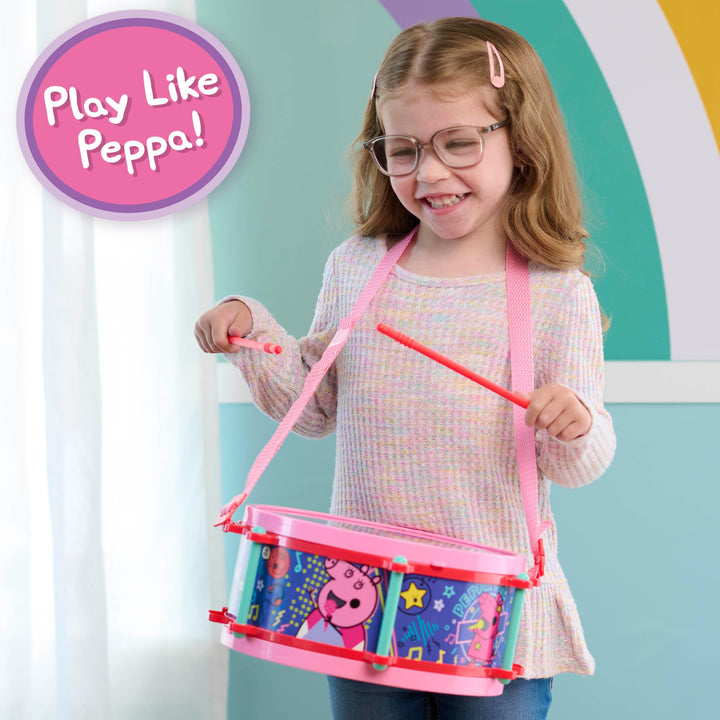 Peppa Pig Party Drum, 10-Pieces, Pretend Play,  Exclusive, Kids Toys for Ages 18 Month,  Exclusive by Just Play