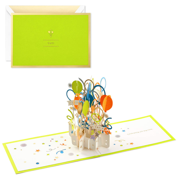 Hallmark Signature Paper Wonder Pop Up Congratulations Card, Fathers Day Card, or Birthday Card (Celebrate) (1299RZH1130) Pop Up, Celebrate