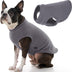 Gooby Stretch Fleece Vest Dog Sweater - Gray, Large - Warm Pullover Fleece Dog Jacket - Winter Dog Clothes for Small Dogs Boy or Girl - Dog Sweaters for Small Dogs to Dog Sweaters for Large Dogs Large Length (13.5")