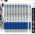 Zebra Pen Z-Grip Flight Retractable Ballpoint Pen, Bold Point, 1.2mm, Blue Ink, 18-Pack (21218)