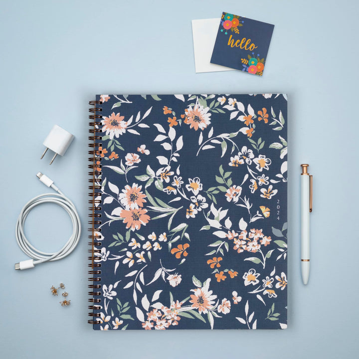 Blue Sky Sustainability 2024 Weekly and Monthly Planner, January - December, 8.5" x 11", Reinforced Paper Cover, Wirebound, Effie (138325-24) 8.5" x 11" New Version