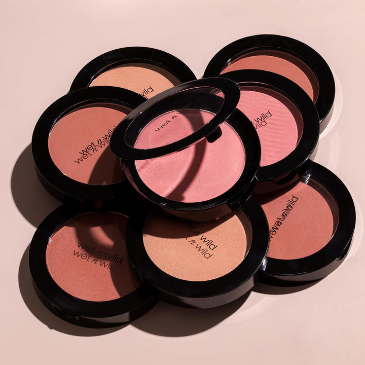 wet n wild Color Icon Blush, Effortless Glow & Seamless Blend infused with Luxuriously Smooth Jojoba Oil, Sheer Finish with a Matte Natural Glow, Cruelty-Free & Vegan - Pearlescent Pink