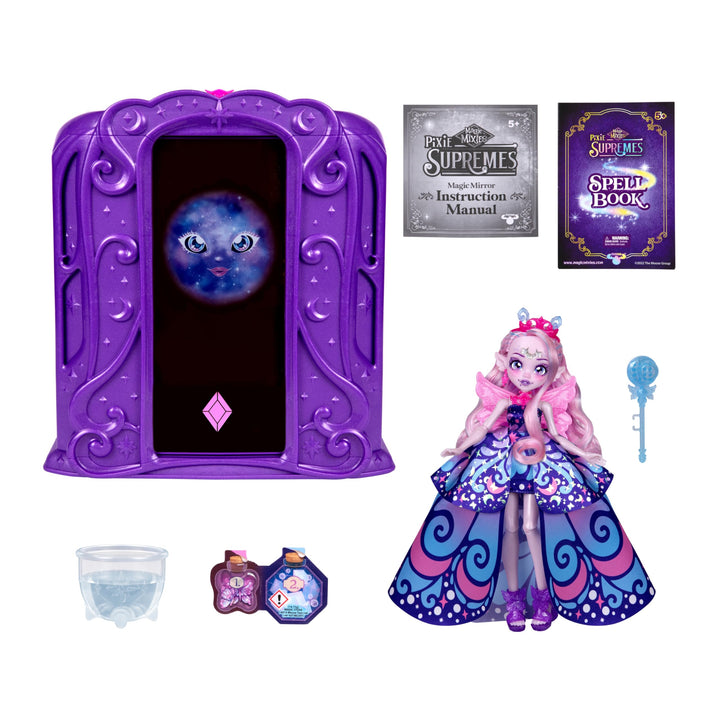 Magic Mixies Pixie Supremes Magic Mirror. Luna The Butterfly Pixie Supreme. Mix Magic Potion, Find Moonstone, Release to Reveal a Premium 10.5" Pixie Supreme Doll. 50+ Lights & Sounds. Fortune Teller