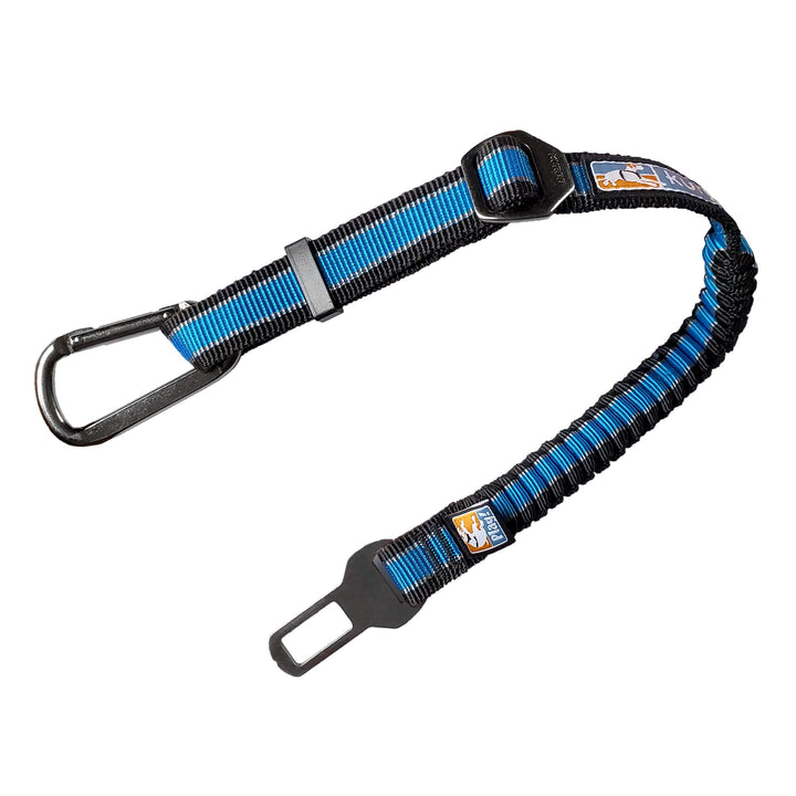 Kurgo Dog Seatbelt Car Seat Belt for Pets Adjustable Dog Safety Belt Leash Quick & Easy Installation Works with Any Pet Harness Carabiner Clip Direct to Seatbelt Bungee Tether Blue 1 Pack