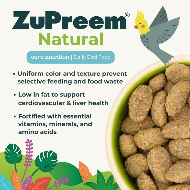 ZuPreem Smart Selects Daily Bird Food for Parrot, Conure, Caique, African Grey, Eclectus, Small Cockatoo, Bird Pellets and Seed Blend, Nutrition for Medium Large Birds, Parrot Food (M/L, 4 lb) Smart Selects Seed & Pellet Blend 4 Pound (Pack of 1)