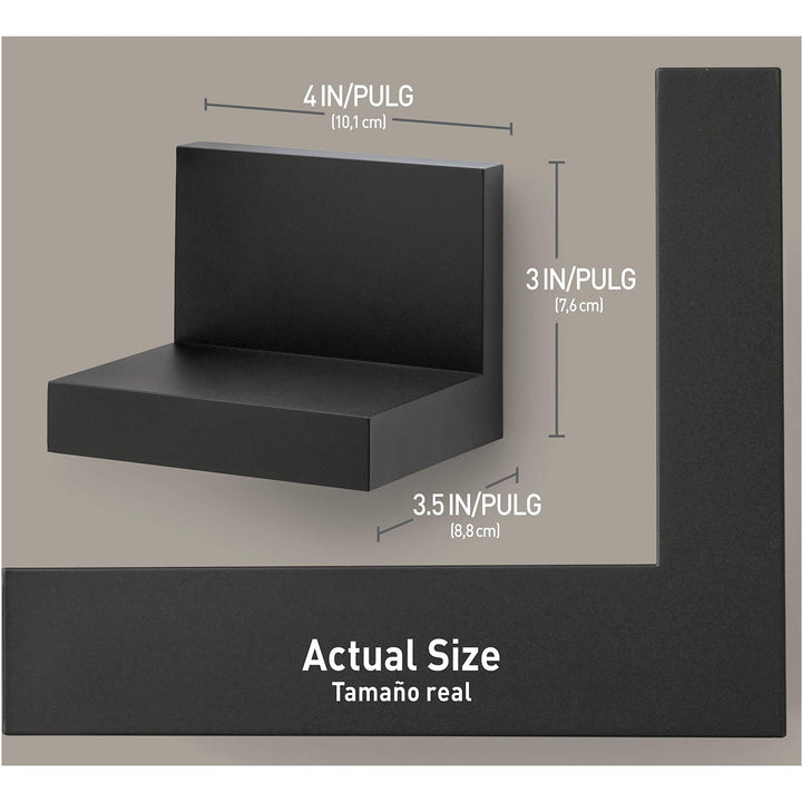 Command Display Ledges, Slate, 2-Ledges, 8-Medium Foam Strips, Decorate Damage-Free