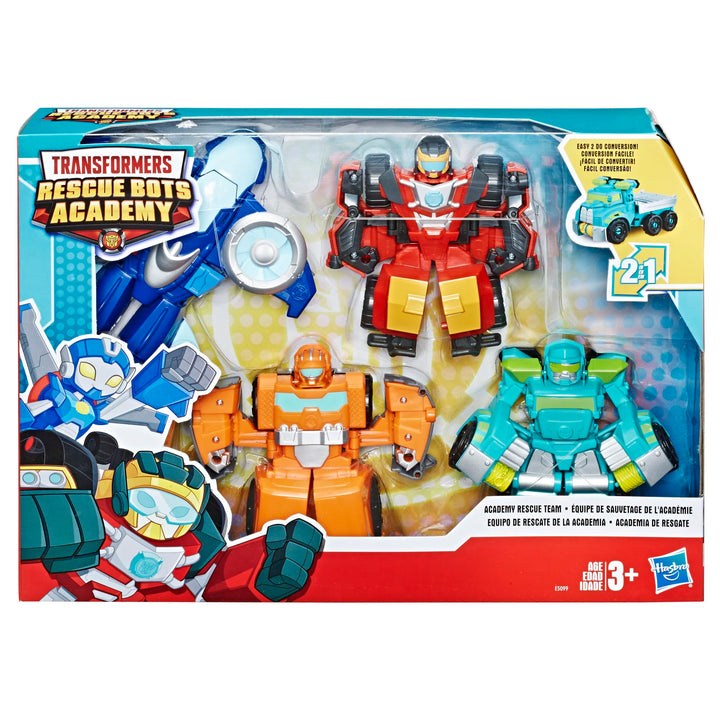 Playskool Heroes Transformers Rescue Bots Academy Team Pack, 4 Collectible 4.5-inch Converting Action Figures, Toys for Kids Ages 3 and Up Characters