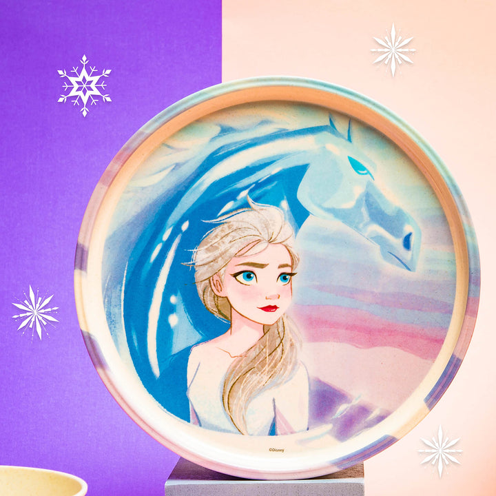 Zak Designs Disney Frozen 2 Kids Dinnerware Set 3 Pieces, Durable and Sustainable Melamine Bamboo Plate, Bowl, and Tumbler are Perfect For Dinner Time With Family (Anna, Elsa, Olaf) 8" Plate, 6" Bowl, 10oz Tumbler Frozen 2 (Anna, Elsa, Olaf)