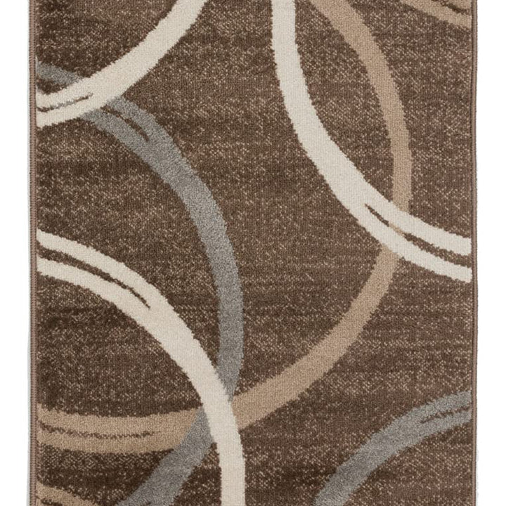 Rugshop Modern Wavy Circles Design Area Rug 2'7" x 4' Red 2'7" x 4'