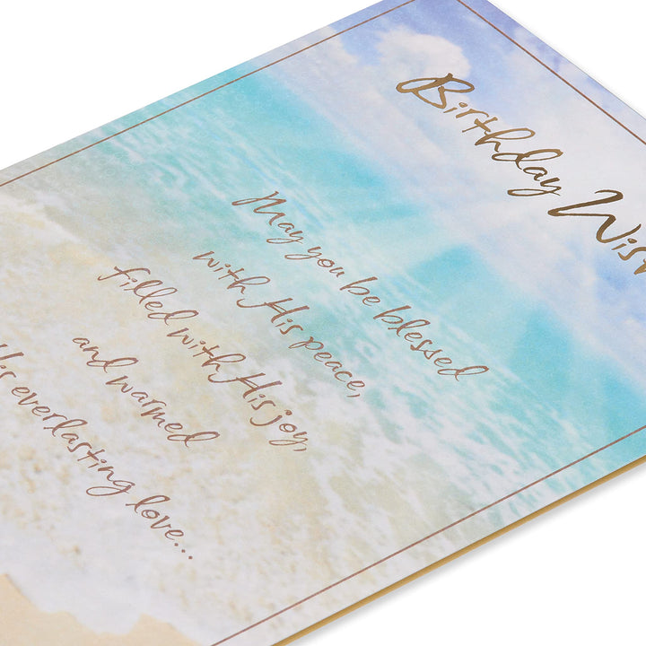 American Greetings Religious Birthday Card (Beach) Beach