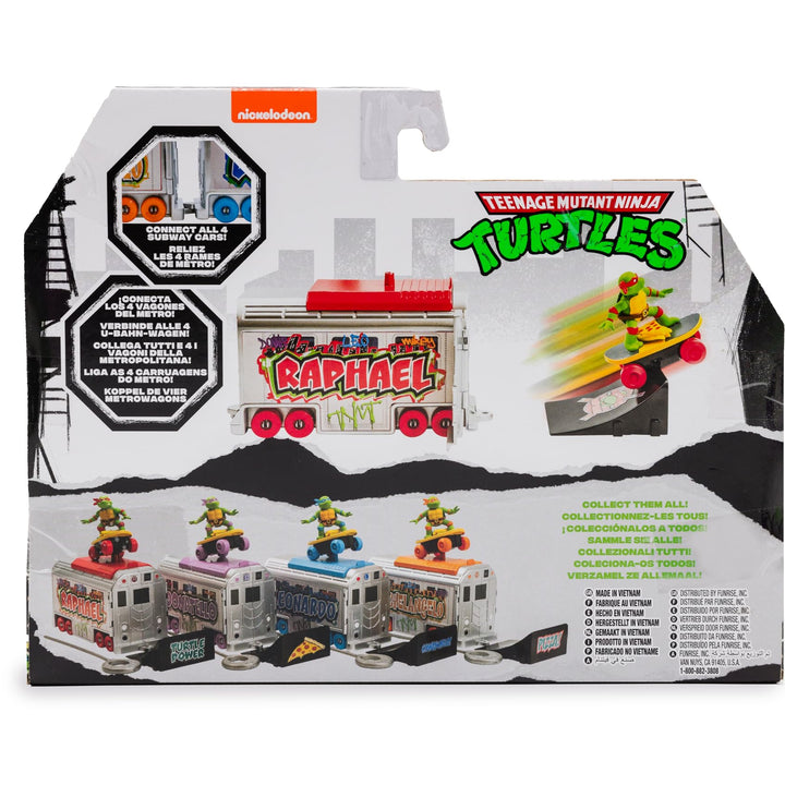 Teenage Mutant Ninja Turtles 5" Switch Kick Subway Launcher - Raphael -Launch and Battle with Ninja Action - Ages 3+