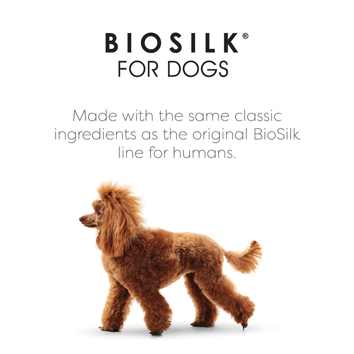 BioSilk for Dogs Silk Therapy Conditioner with Natural Coconut Oil | Coconut Oil Dog Conditioner from BioSilk for Dogs | Pet Conditioner for Dogs, 12 Ounces,Beige