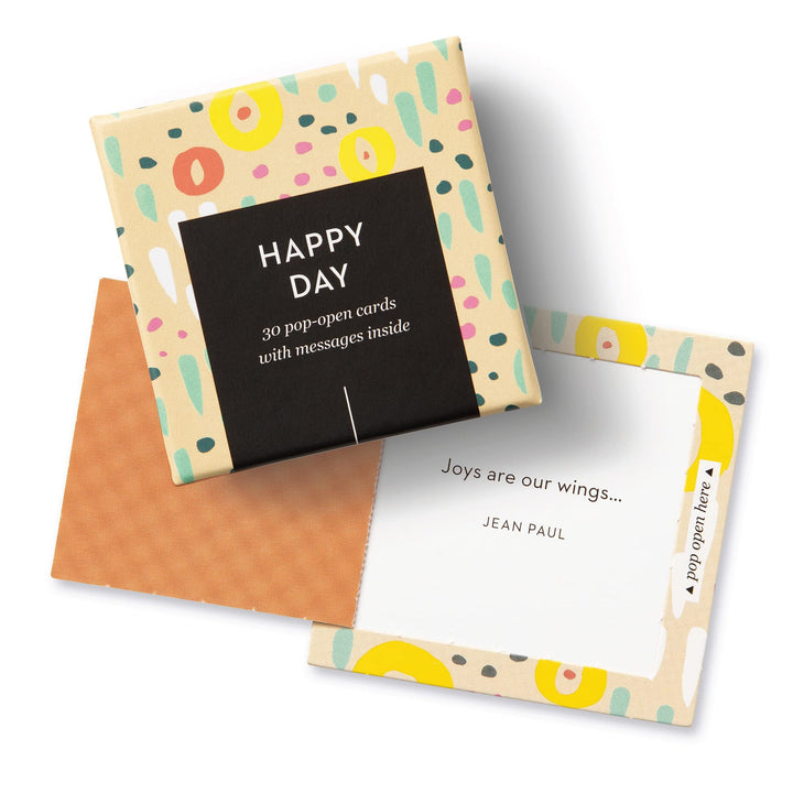 Compendium ThoughtFulls Pop-Open Cards — 2-Pack of Smile, Happy Day — 60 Pop-Open Cards, Each with a Different Message Inside 2-Pack - Smile and Happy Day