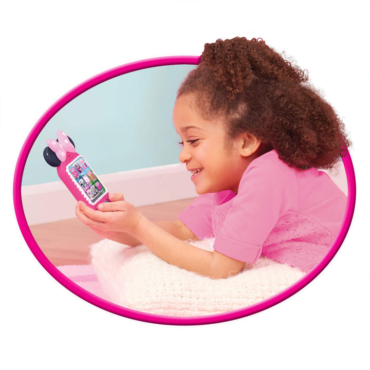 Minnie Bow-Tique Why Hello Pretend Play Cell Phone, Lights and Sounds, Kids Toys for Ages 3 Up by Just Play