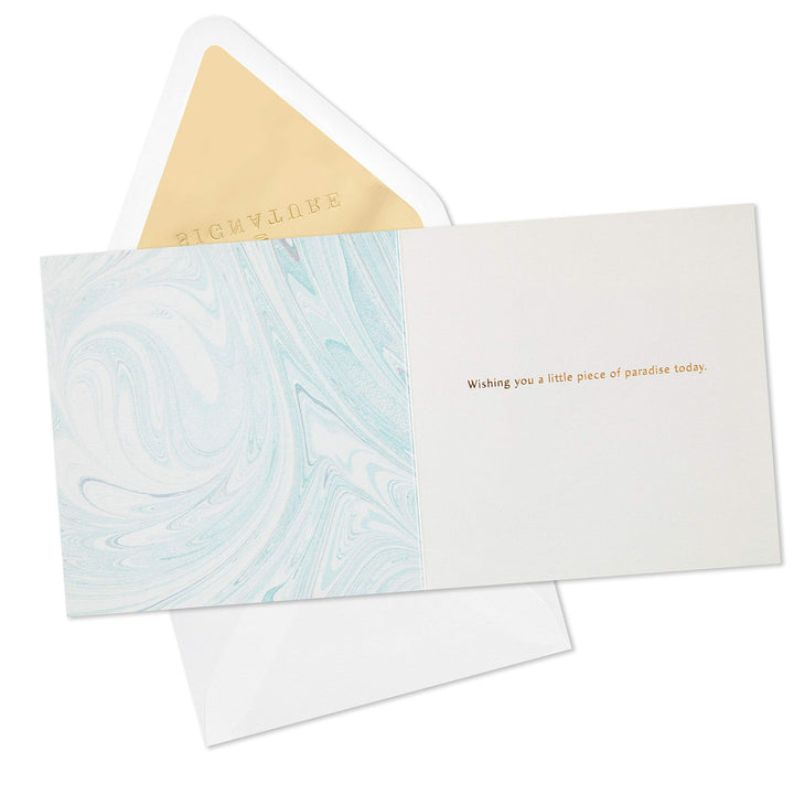 Hallmark Signature Birthday Card (Seashell Birthday Cake)