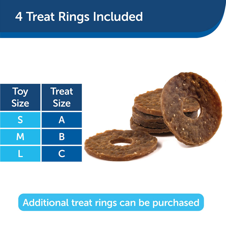PetSafe Busy Buddy Treat Holding Jack Dog Toy – Strong Chewers - Challenging - Treat Rings Included - Large Purple