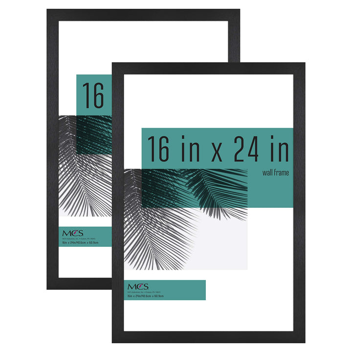 MCS Studio Gallery 20x27 Poster Frame Black Woodgrain, Vertical & Horizontal Wall Hanging Large Picture Frame for Photos, Posters & Art Prints (1-Pack) 1-Pack 20x27 - Select