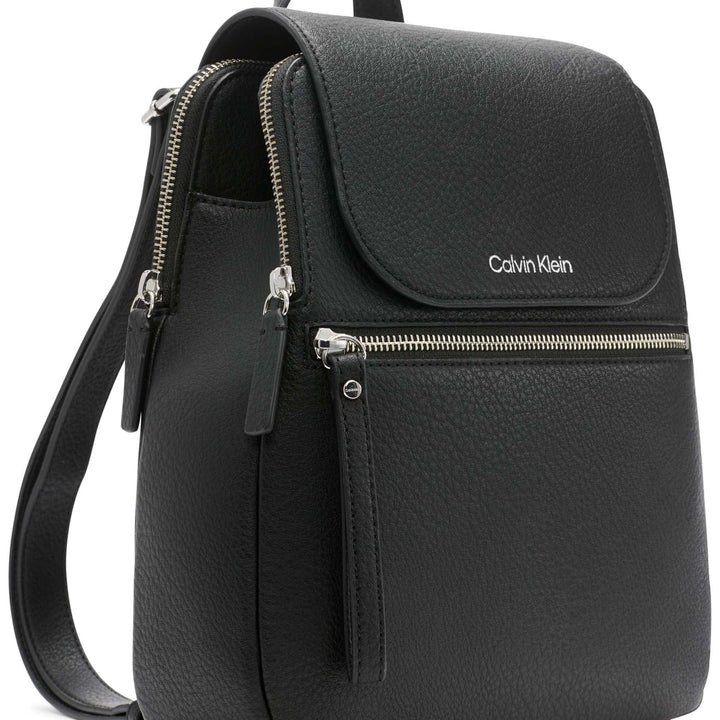 Calvin Klein Reyna Novelty Key Item Flap Backpack, Dove Grey