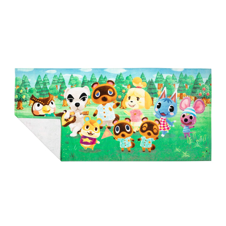 Franco Kids Super Soft Cotton Bath/Pool/Beach Towel, 58 in x 28 in, Animal Crossing