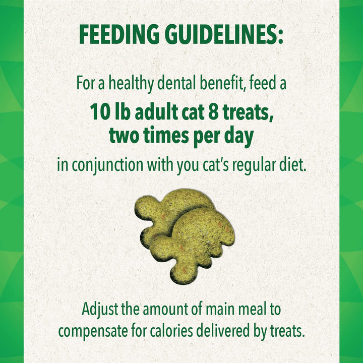 Greenies Feline Adult Natural Dental Care Cat Treats, Savory Salmon Flavor, 9.75 oz. Tub 9.75 Ounce (Pack of 1)