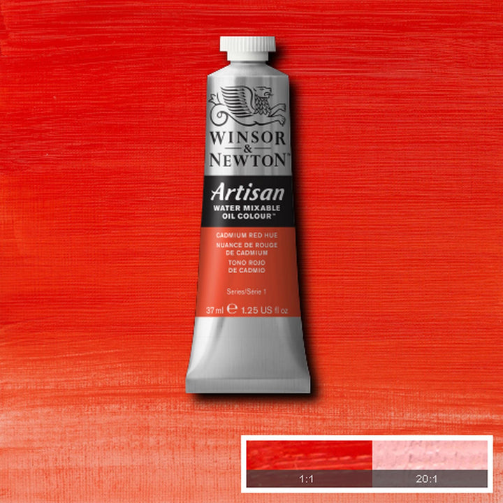 Winsor & Newton Artisan Water Mixable Oil Colour, 1.25-oz (37ml), Cadmium Red Hue 37-ml Tube