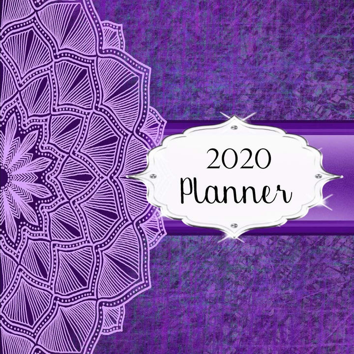 2020 Planner: Mandala Daily, Weekly & Monthly Calendars | January through December | #3 | Purple