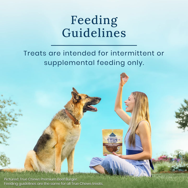 Blue Buffalo True Chews Premium Natural Dog Treats, Pork and Chicken Sausage 14 oz bag Pork & Chicken 14 Ounce (Pack of 1)