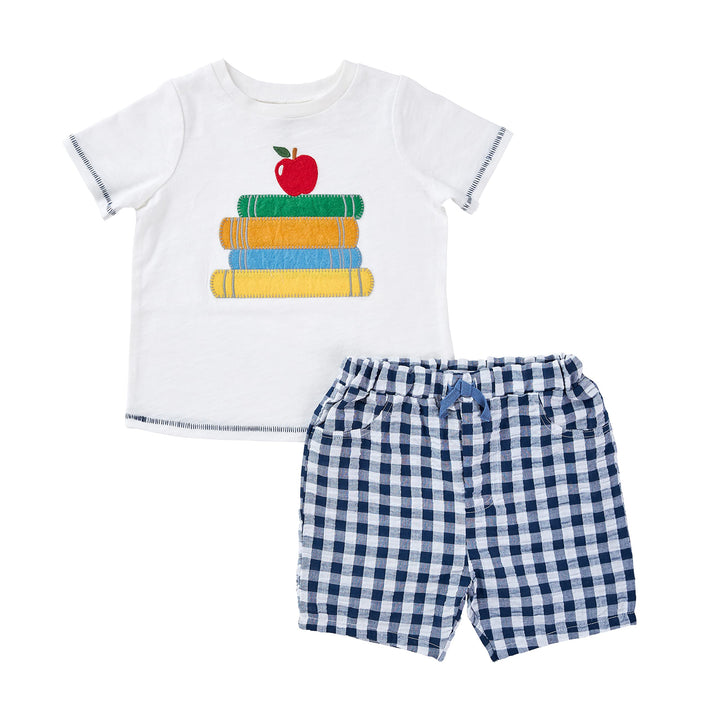 Mud Pie baby-boys Back to School Toddler Boy T-shirt and Short Set small | 12-18M Baby Boy