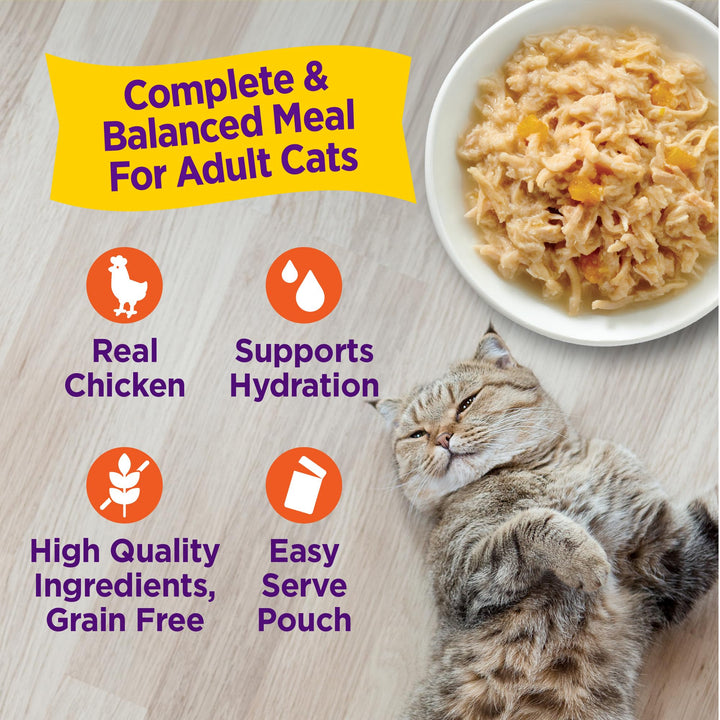 Wellness® Appetizing Entrées™ Mousse Chicken Recipe Infused with Broth Natural Wet Cat Food, 1.4 oz Pouch (Pack of 8) Chicken Mousse 1.4 Ounce (Pack of 8)