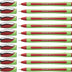 Schneider Xpress Premium Fineliner, 0.8 mm Porous Point, Light Green Barrel, Red Ink, Box of 10 Pens (190002)