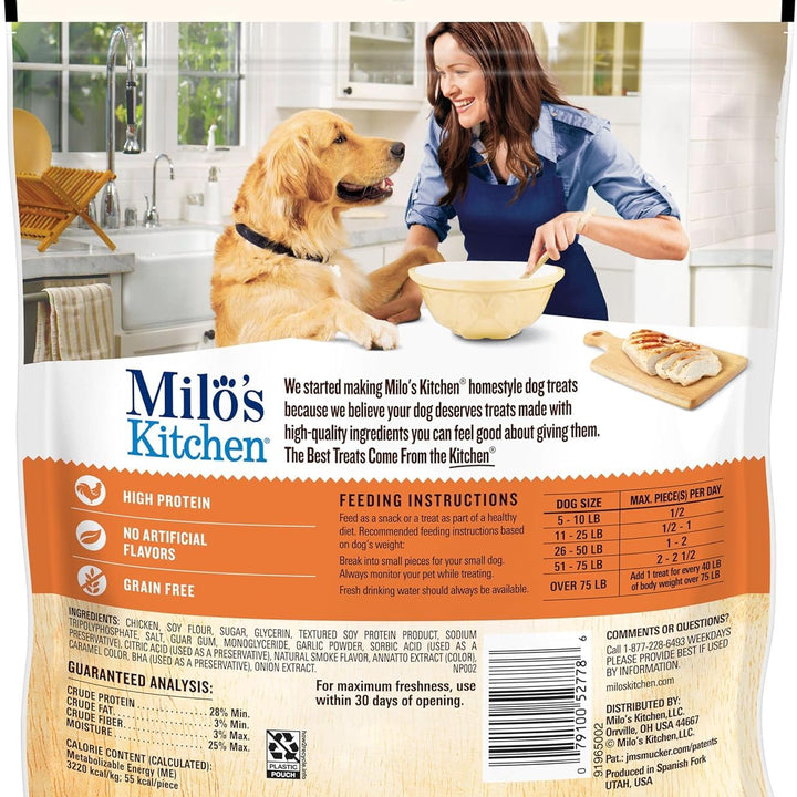 Milo's Kitchen Homestyle Dog Treats, Beef Sausage Slices, 10 Ounce, High Protein, No Artificial Flavors 10 Ounce (Pack of 1)